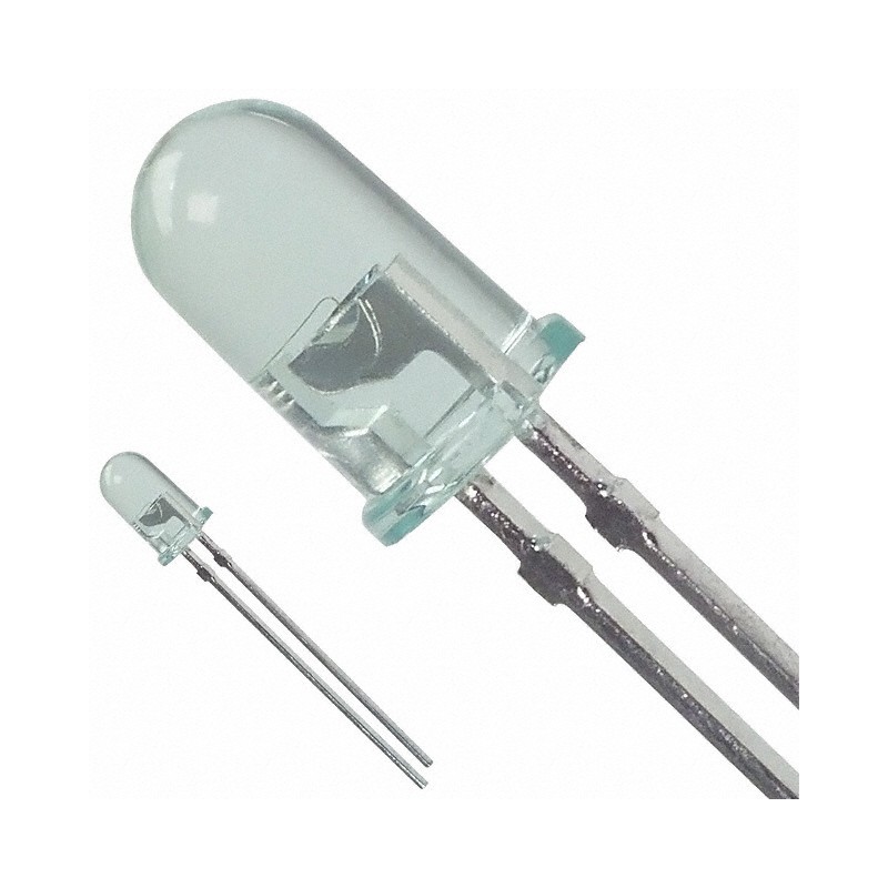 1 pcs : HLMP-3950 - LED GREEN CLEAR T-1 3/4 T/H