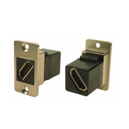 1 pcs - RS PRO 35.5 mm x 19 mm x 31 mm 1 Way Female to Female Feedthrough HDMI Connector 40 V ac