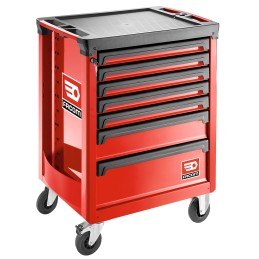 1 pcs - Facom 7 drawer Polypropylene with Fiber Wheeled Tool Cabinet, 972mm x 515mm x 779mm