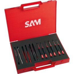 1 pcs - SAM 12 Piece Electronics Tool Kit with Box