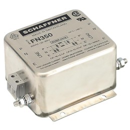 1 pcs - Schaffner, FN350 55A 250 V ac 400Hz, Chassis Mount EMC Filter, Terminal Block, Single Phase