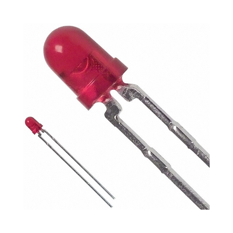 1 pcs : HLMP-1600 - LED RED DIFFUSED T-1 T/H