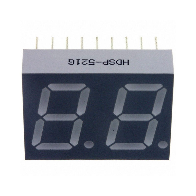 1 pcs : HDSP-521G - DISPLAY 7SEG 0.56' DBL GRN 18DIP