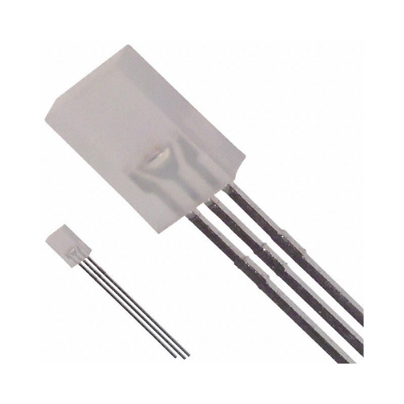 1 pcs : HLMP-0800 - LED GRN/RED DIFF RECT 2X5MM T/H