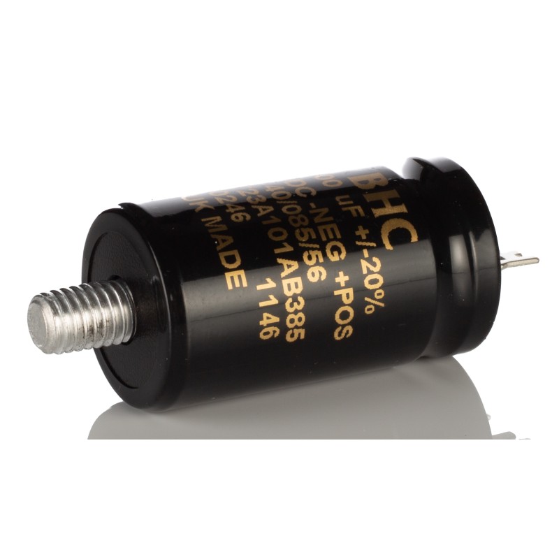 1 pcs - KEMET 100μF Aluminium Electrolytic Capacitor 385V dc, Stud Mount - ALT23A101AB385