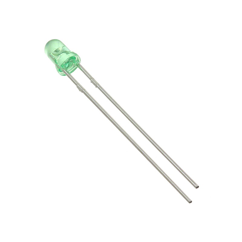 1 pcs : HLMP-Y502-F0000 - LED GREEN CLEAR T-1 T/H