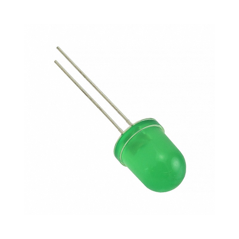 1 pcs : WP813GD - LED GREEN DIFFUSED 10MM T/H