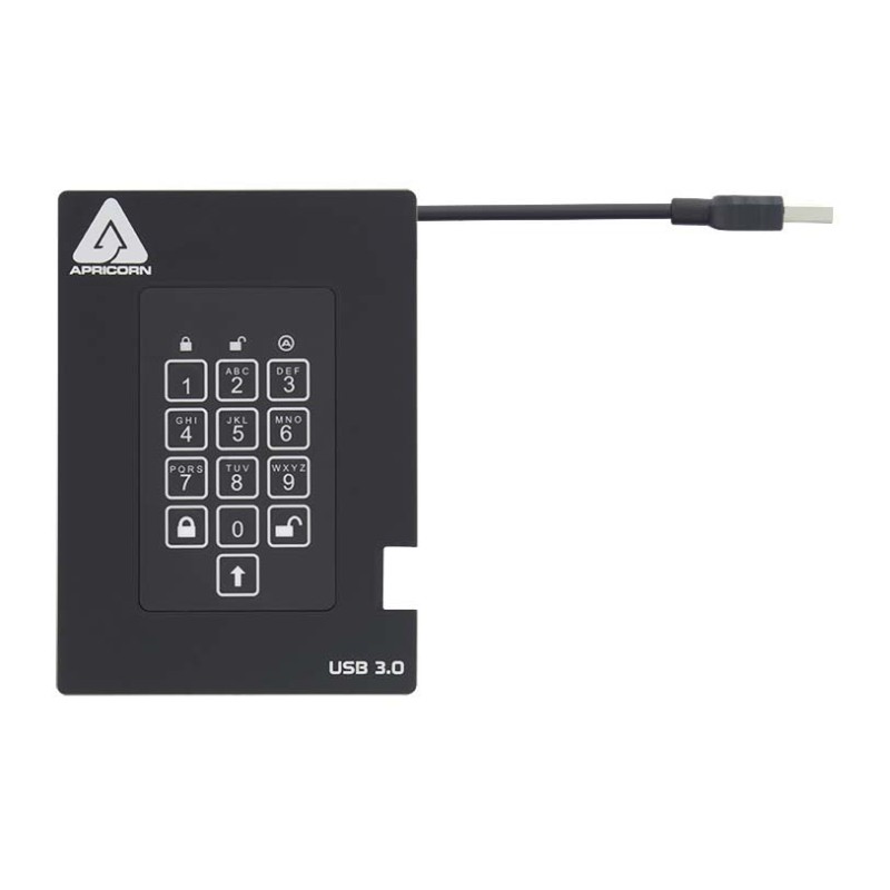 1 pcs - Apricorn Aegis Bio 3 1 TB External Portable Hard Drive