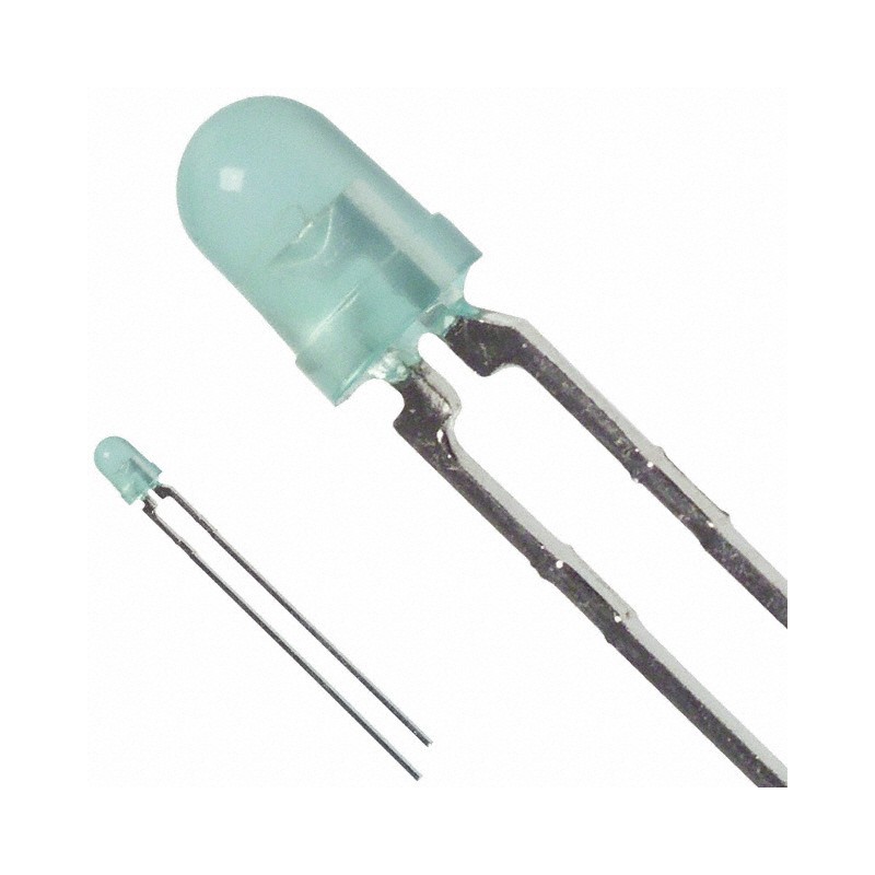 1 pcs : HLMP-1790 - LED GREEN DIFFUSED T-1 T/H