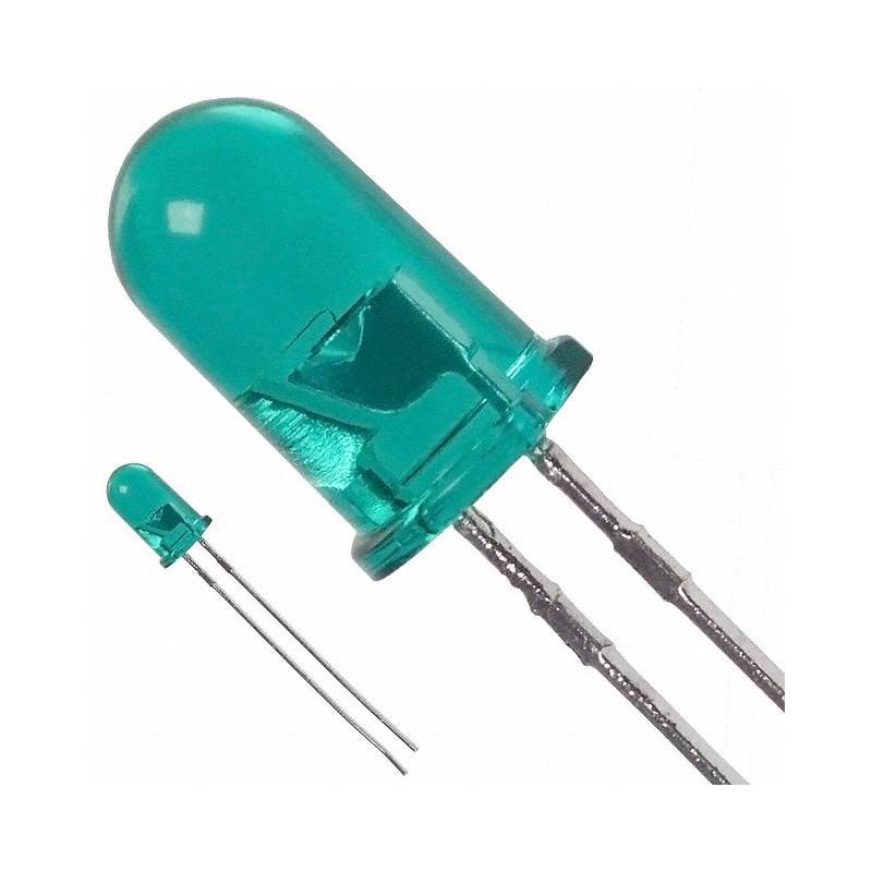 1 pcs : HLMP-3519 - LED GREEN CLEAR T-1 3/4 T/H
