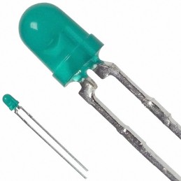 1 pcs : HLMP-1503 - LED GREEN DIFFUSED T-1 T/H