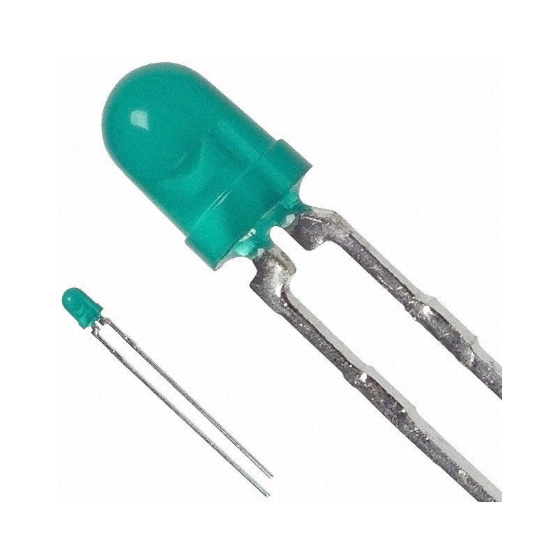 1 pcs : HLMP-1503 - LED GREEN DIFFUSED T-1 T/H