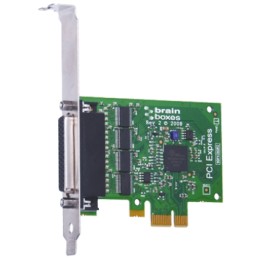 1 pcs - Brainboxes 4 Port PCIe RS232 Serial Card