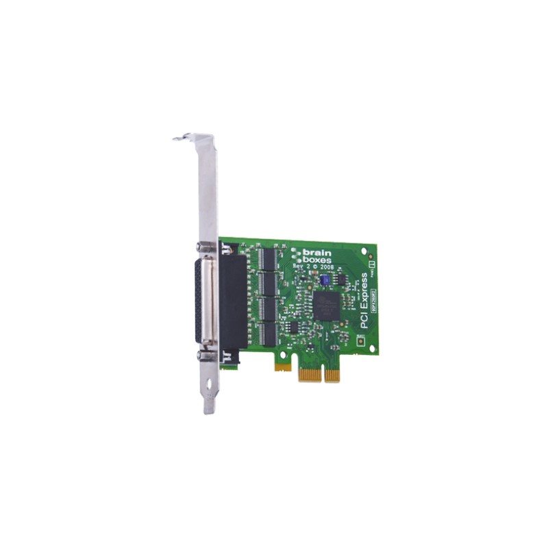 1 pcs - Brainboxes 4 Port PCIe RS232 Serial Card