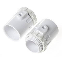 10 pcs - Schneider Electric Adapter, Conduit Fitting, 20mm Nominal Size, uPVC, White