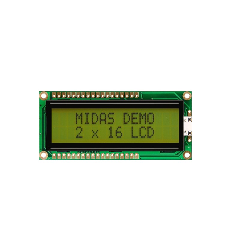 1 pcs - Midas MC21605G6W-SPTLY3.3-V2 LCD LCD Display, 2 Rows by 16 Characters