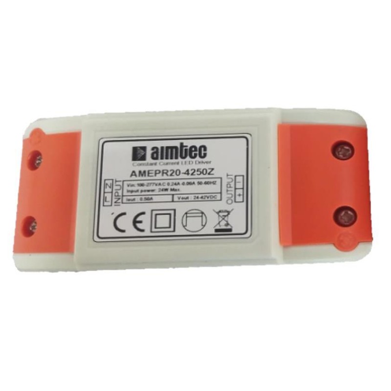 1 pcs : AMEPR20-4250Z - LED DRIVER CC AC/DC 24-42V 500MA