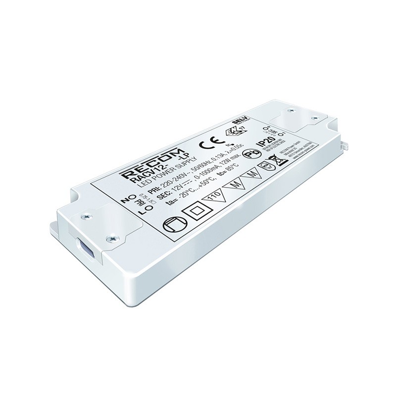 1 pcs : RACV12-12-LP - LED DRIVER CV AC/DC 12V 1A