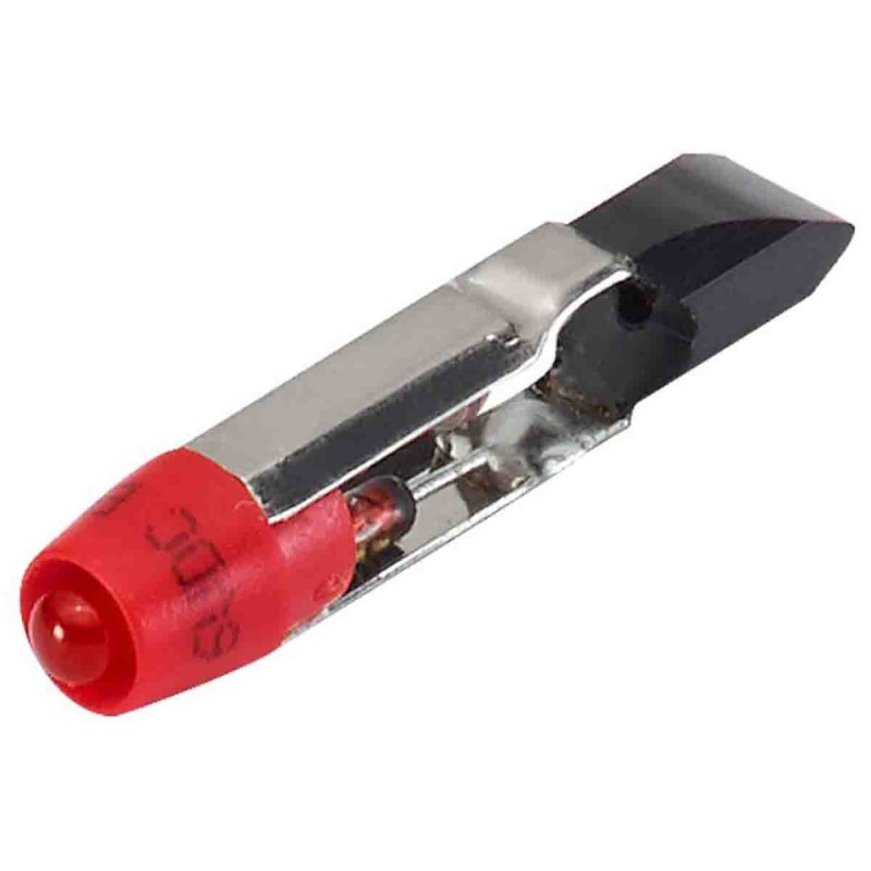 1 pcs - EAO Red LED Indicator Lamp, 24 V ac, 24V dc, Telephone Slide Base, 6mm Diameter, 330mcd