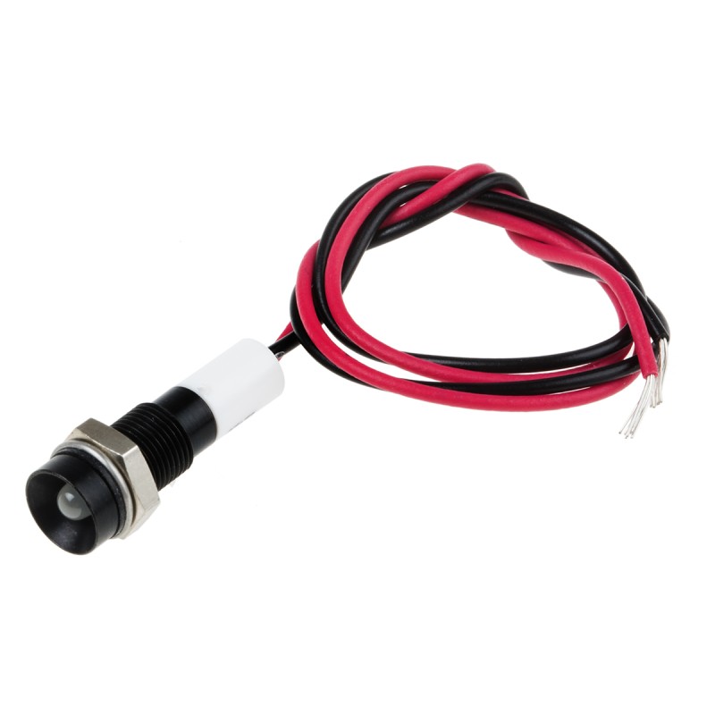 1 pcs - RS PRO Green, Red Panel Mount Indicator, 12V dc, 6mm Mounting Hole Size, Lead Wires Termination, IP67
