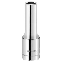 1 pcs - Expert by Facom 1/4 in Drive 8mm Deep Socket, 6 point, 49.5 mm Overall Length
