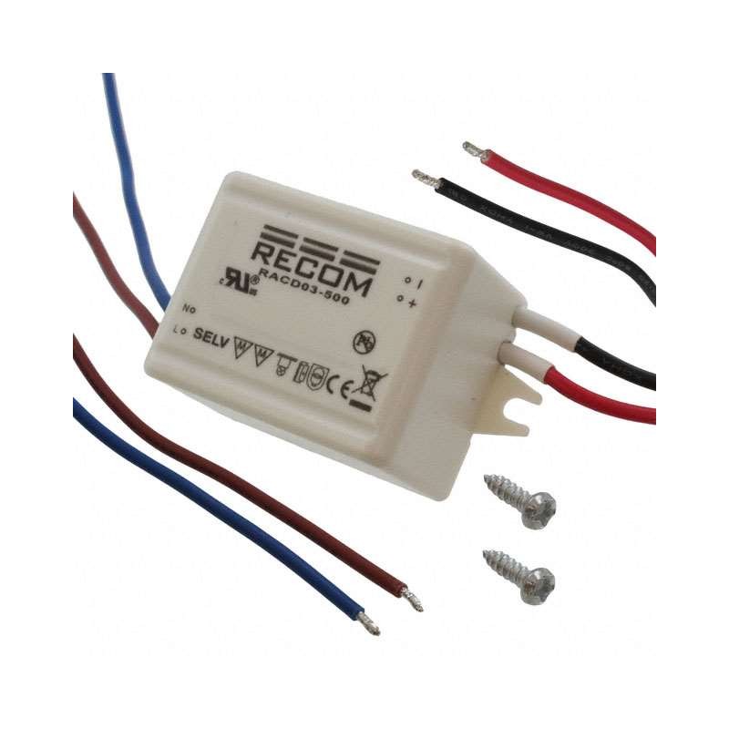 1 pcs : RACD03-500 - LED DRVR CC/CV AC/DC 3-9.5V