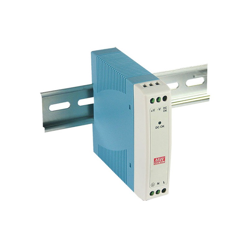 1 pcs : MDR-10-5 - AC/DC DIN RAIL SUPPLY 5V 10W