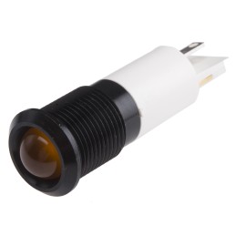 1 pcs - RS PRO Orange Panel Mount Indicator, 240V, 14.5mm Mounting Hole Size, Solder Tab Termination, IP40