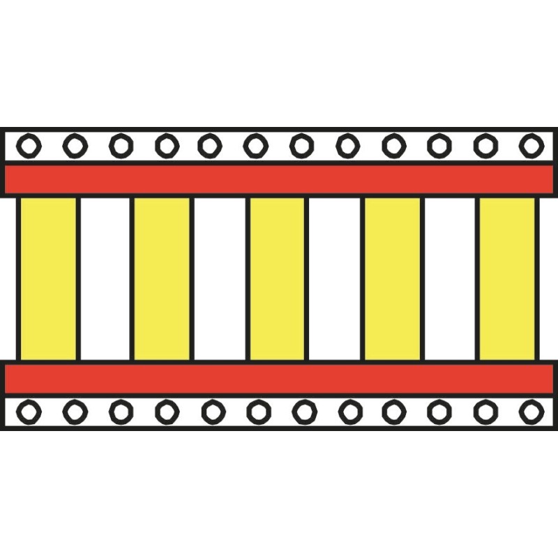 1 Box of 1000 - TE Connectivity RPS Yellow Heatshrink Labels, 50mm Width, 1000 Qty