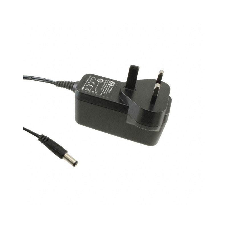 1 pcs : VEL24US120-UK-JA - AC/DC WALL MOUNT ADAPTER 12V 24W