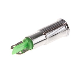 1 pcs - Signal Construct Green Panel Mount Indicator, 20 - 28V, 6mm Mounting Hole Size, Solder Tab Termination, IP67