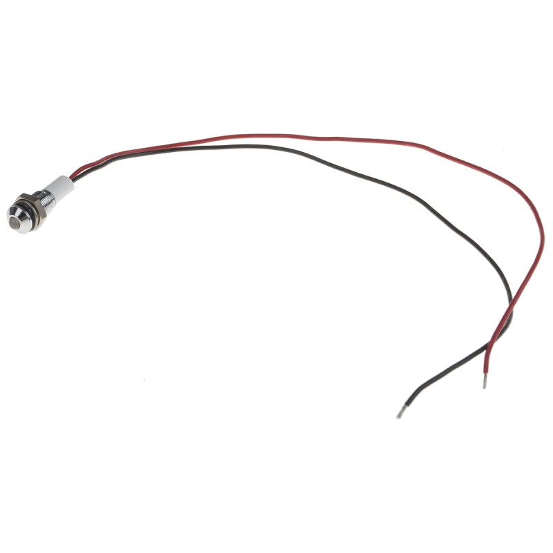 1 pcs - RS PRO Green, Red Panel Mount Indicator, 24V dc, 6mm Mounting Hole Size, Lead Wires Termination, IP67