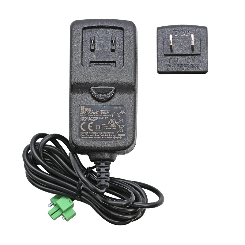 1 pcs : ED-PSU1202-US-3.5PL - AC/DC ADAPTER 12VAC 2A