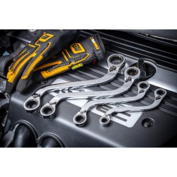 1 pcs - RS PRO 4-Piece Spanner Set, 3/8 x 7/16 - 3/4 x 7/8 in, Chrome Vanadium Steel