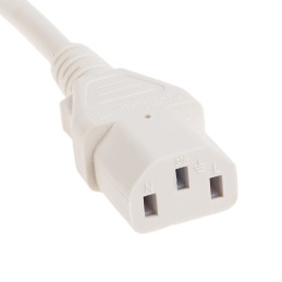 1 pcs - RS PRO IEC C13 Socket to Type G UK Plug Power Cord, 3m