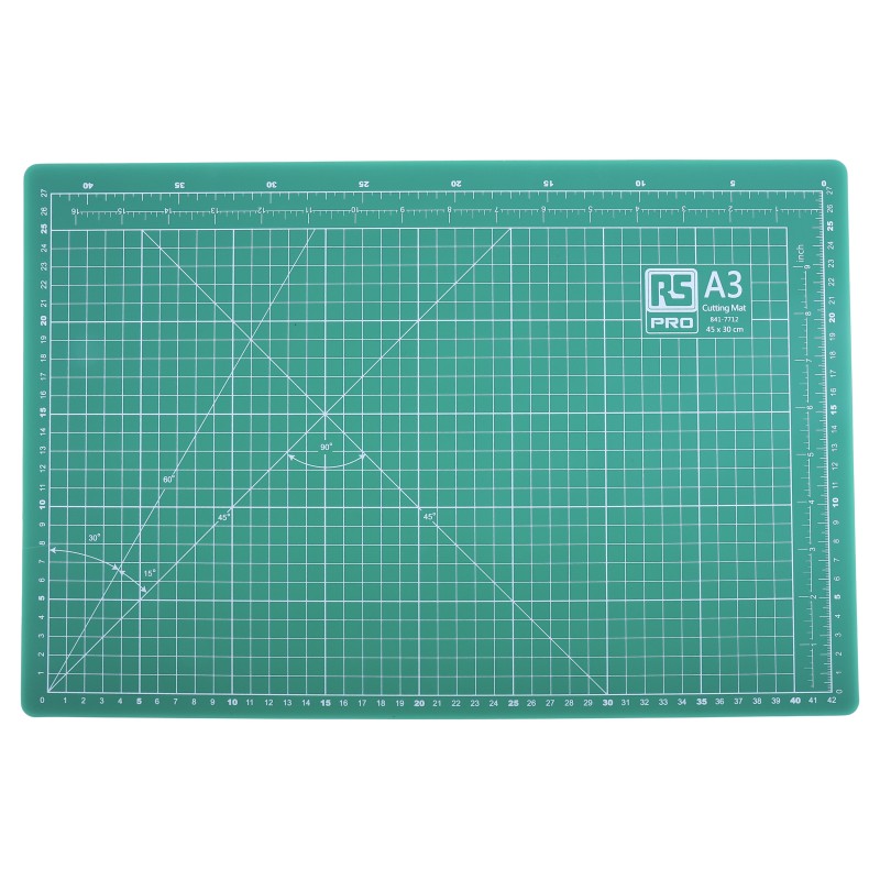 1 pcs - RS PRO 10mm Green Cutting Mat, L450mm x W300mm