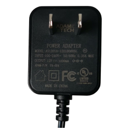 1 pcs : PA-004 - AC/DC WALL MOUNT ADAPTER 12V