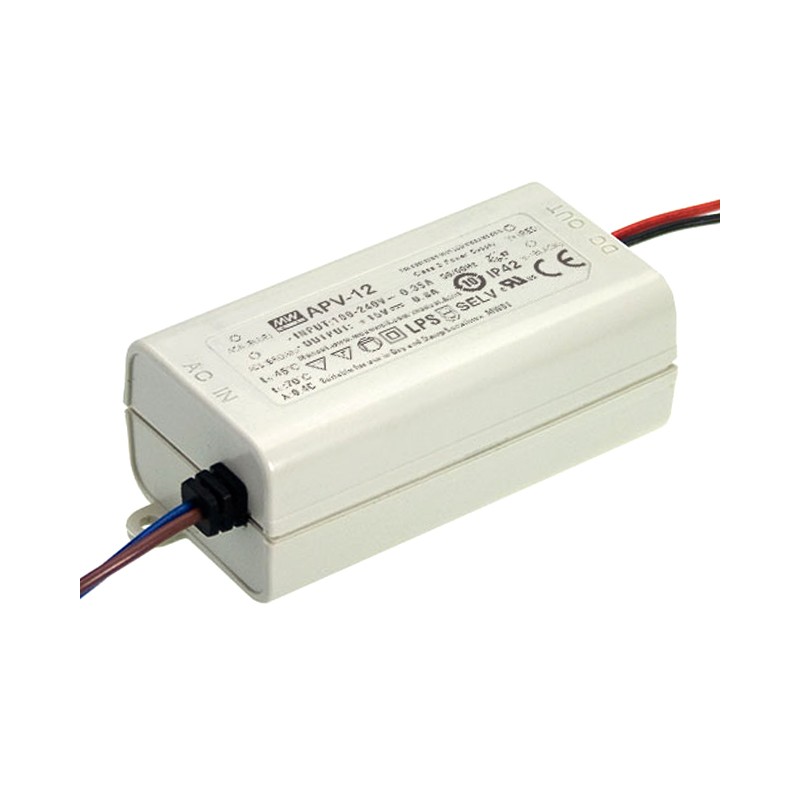 1 pcs : APV-12-15 - LED DRIVER CV AC/DC 15V 800MA