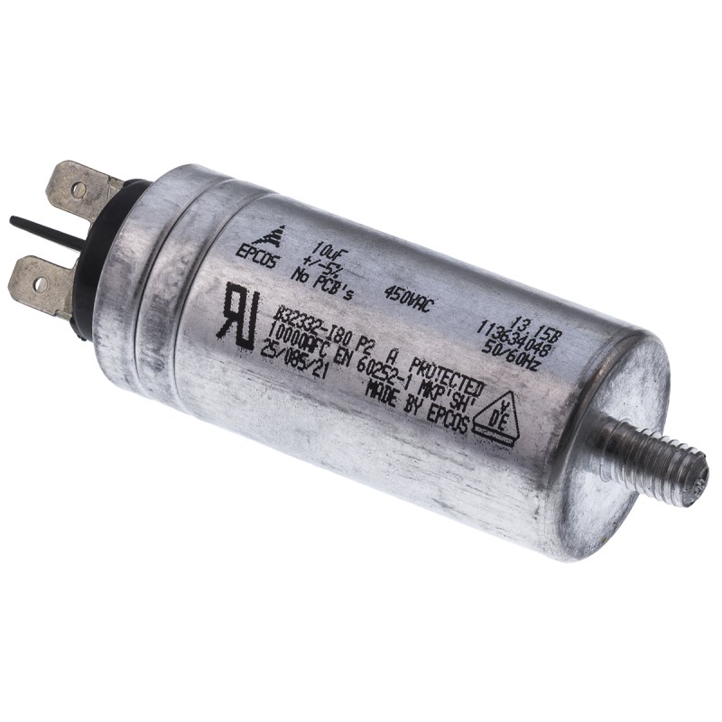 1 pcs - Epcos B32332 Polypropylene Film Capacitor, 450V ac, ±5%, 10μF, Stud Mount
