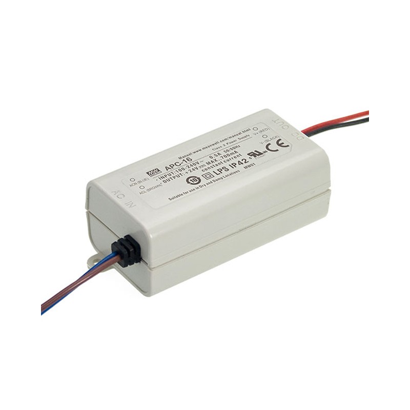 1 pcs : APC-16-350 - LED DRVR CC AC/DC 12-48V 350MA