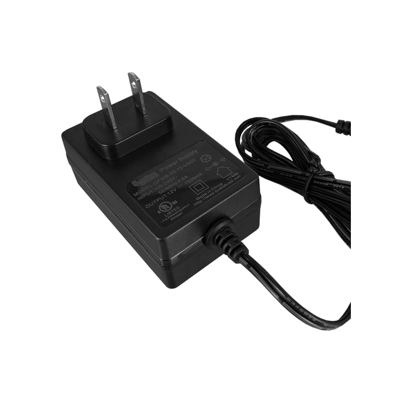 1 pcs : QFWB-20-9-US01 - AC/DC WALL MOUNT ADAPTER 9V 18W