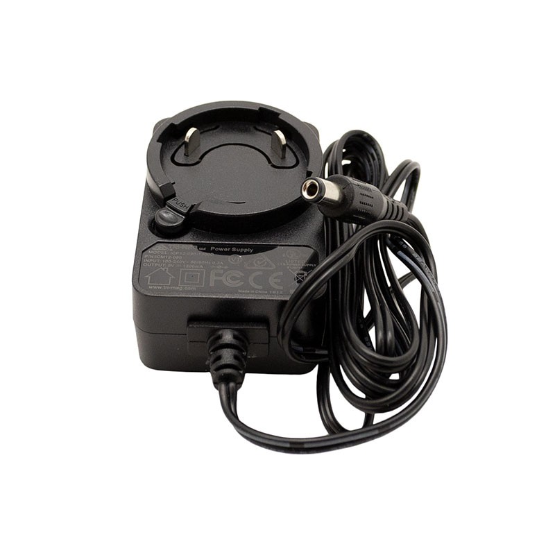 1 pcs : ICM12-090 - AC/DC WALL MOUNT ADAPTER 9V 12W