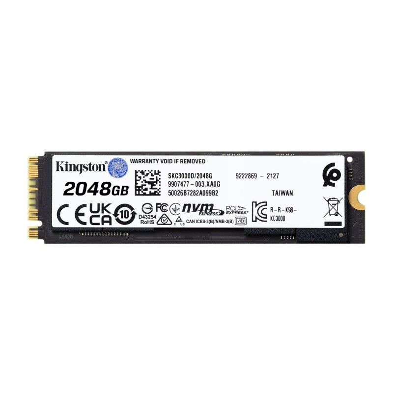 1 pcs - Kingston KC3000 M.2 (2280) 2.048 TB Internal SSD Drive