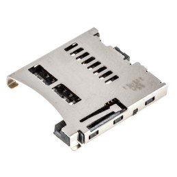 1 pcs - Molex, 47388 8 Way Right Angle Micro SD Memory Card Connector With Solder Termination