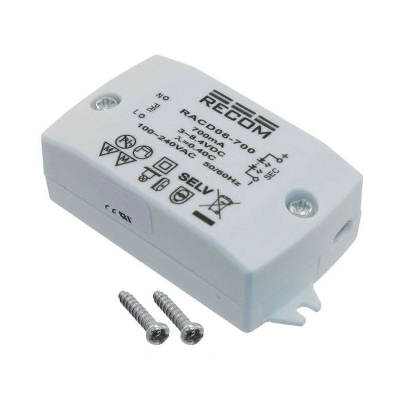 1 pcs : RACD06-700 - LED DRIVER CC AC/DC 3-12V 700MA