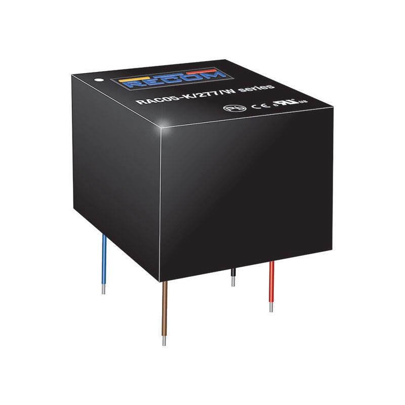 1 pcs : RAC05-3.3SK/277/W - AC/DC CONVERTER 3.3V 5W