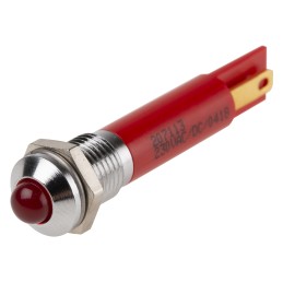 1 pcs - RS PRO Red Panel Mount Indicator, 230V ac, 8mm Mounting Hole Size