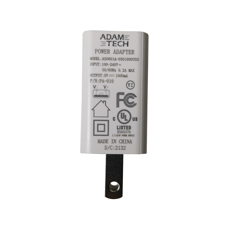 1 pcs : PA-010 - AC/DC WALL MOUNT ADAPTER 5V