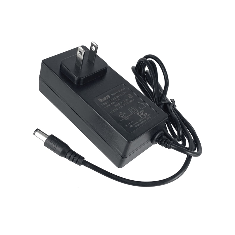 1 pcs : QFWB-36-12-US01 - AC/DC WALL MOUNT ADAPTER 12V 36W