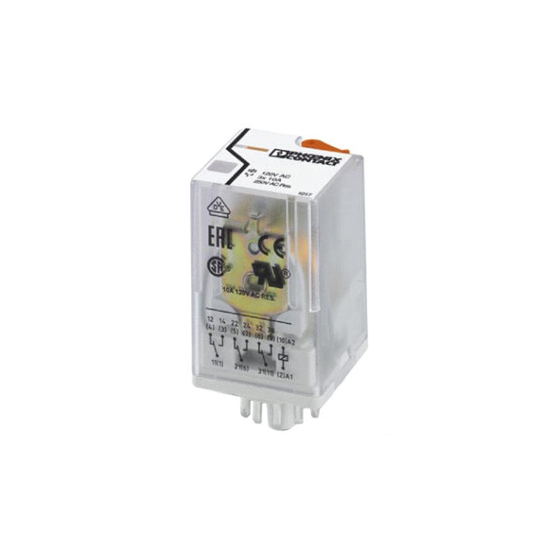 1 pcs : 2903695 - RELAY GEN PURPOSE 3PDT 10A 120V